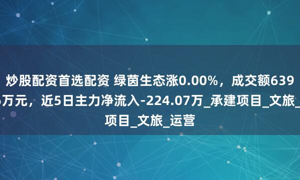 炒股配资首选配资 绿茵生态涨0.00%，成交额6399.06万元，近5日主力净流入-224.07万_承建项目_文旅_运营